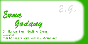 emma godany business card